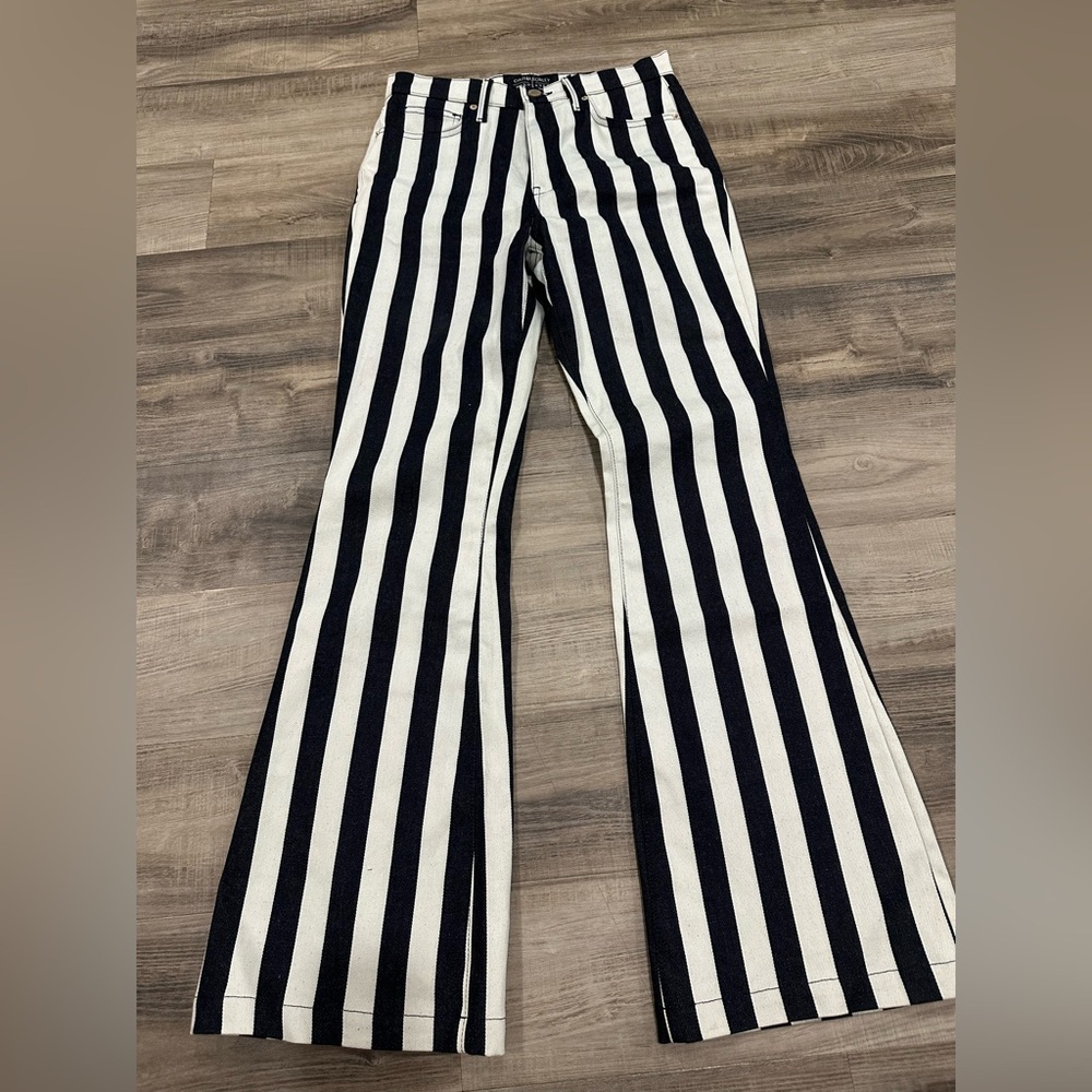 Midheaven Denim x Cynthia Rowley Collab - Stella Striped Flare - Picture 2 of 7